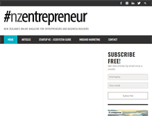 Tablet Screenshot of nzentrepreneur.co.nz